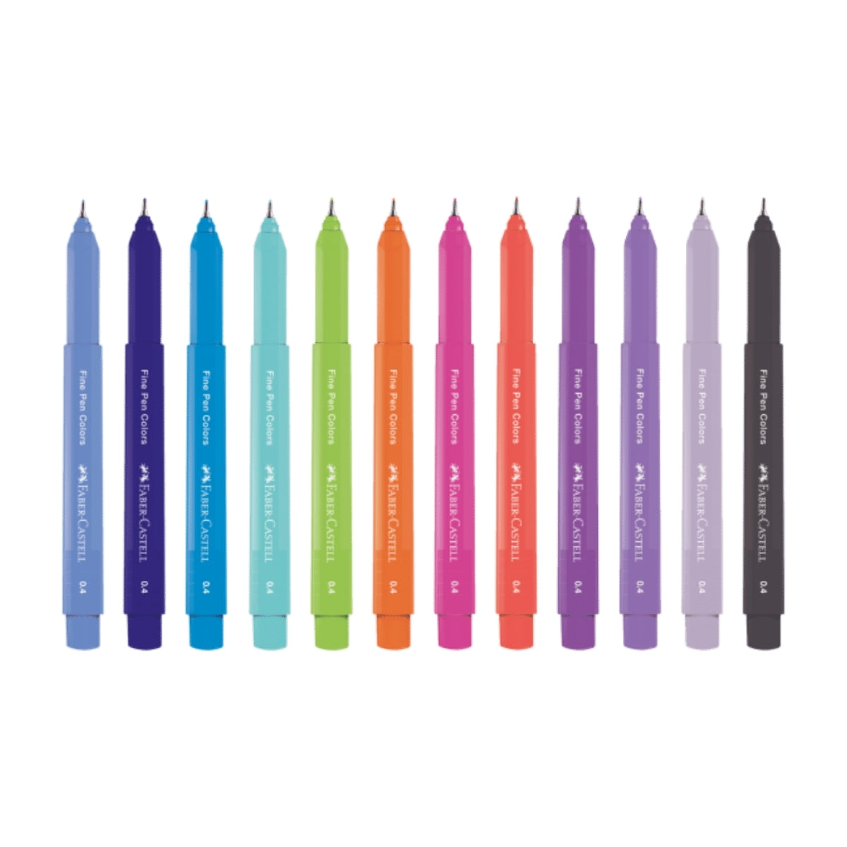 Estojo Caneta Fine Pen Colors 0,4mm 12 Cores - Faber-castell Fpb/es1zf