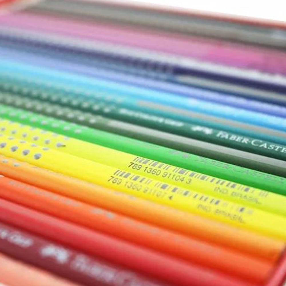 Caixa Ecolápis Grip com 24 Cores - Faber-castell 121024ltn