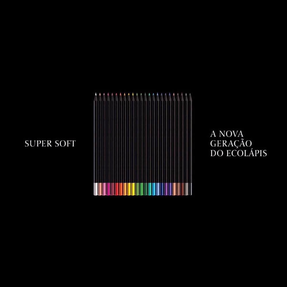 Estojo Lápis de Cor Supersoft 24 Cores Vivas - Faber-castell 210724