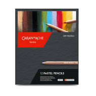 Estojo Lápis de Cor Caran D'ache Pastel Seco com 12 Cores