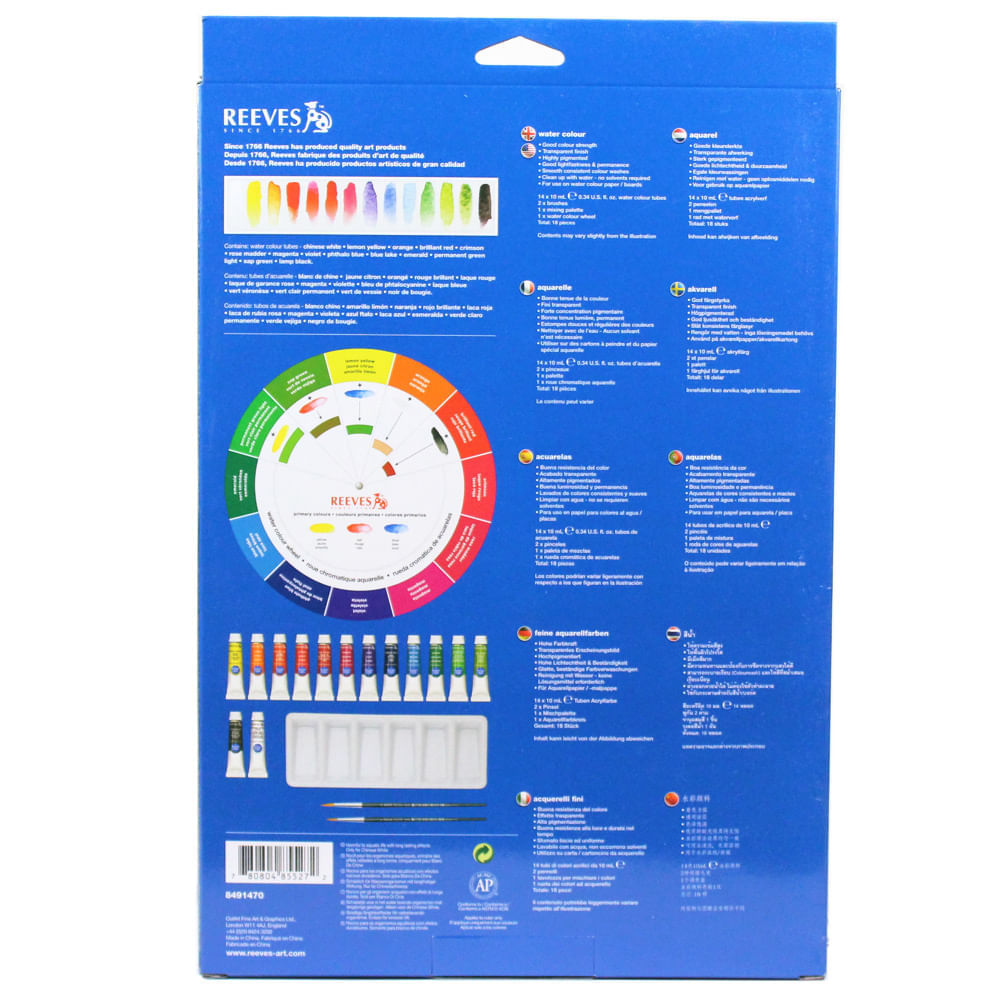 Estojo de Aquarela com 18 Itens - 8491470 - Reeves