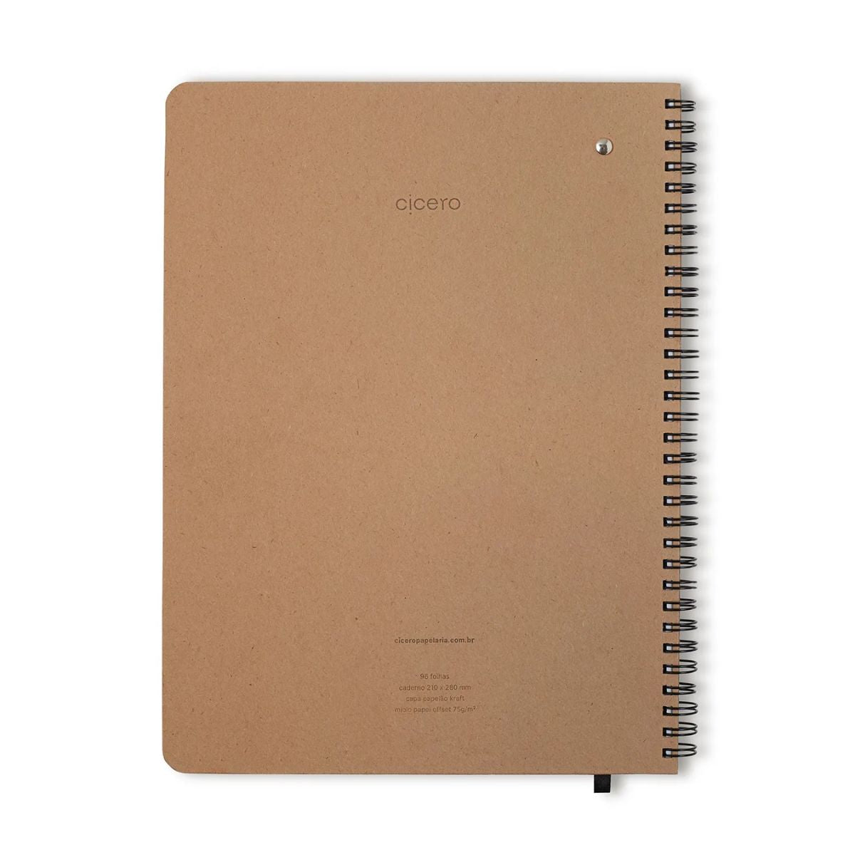 Caderno Cicero Kraft 21x28cm 96 Folhas sem Pauta