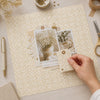 Papel para Scrapbook com Hot Stamping Renda Branco Dourado para Scrapbook e Papelaria Criativa Sh30-031 - Litoarte