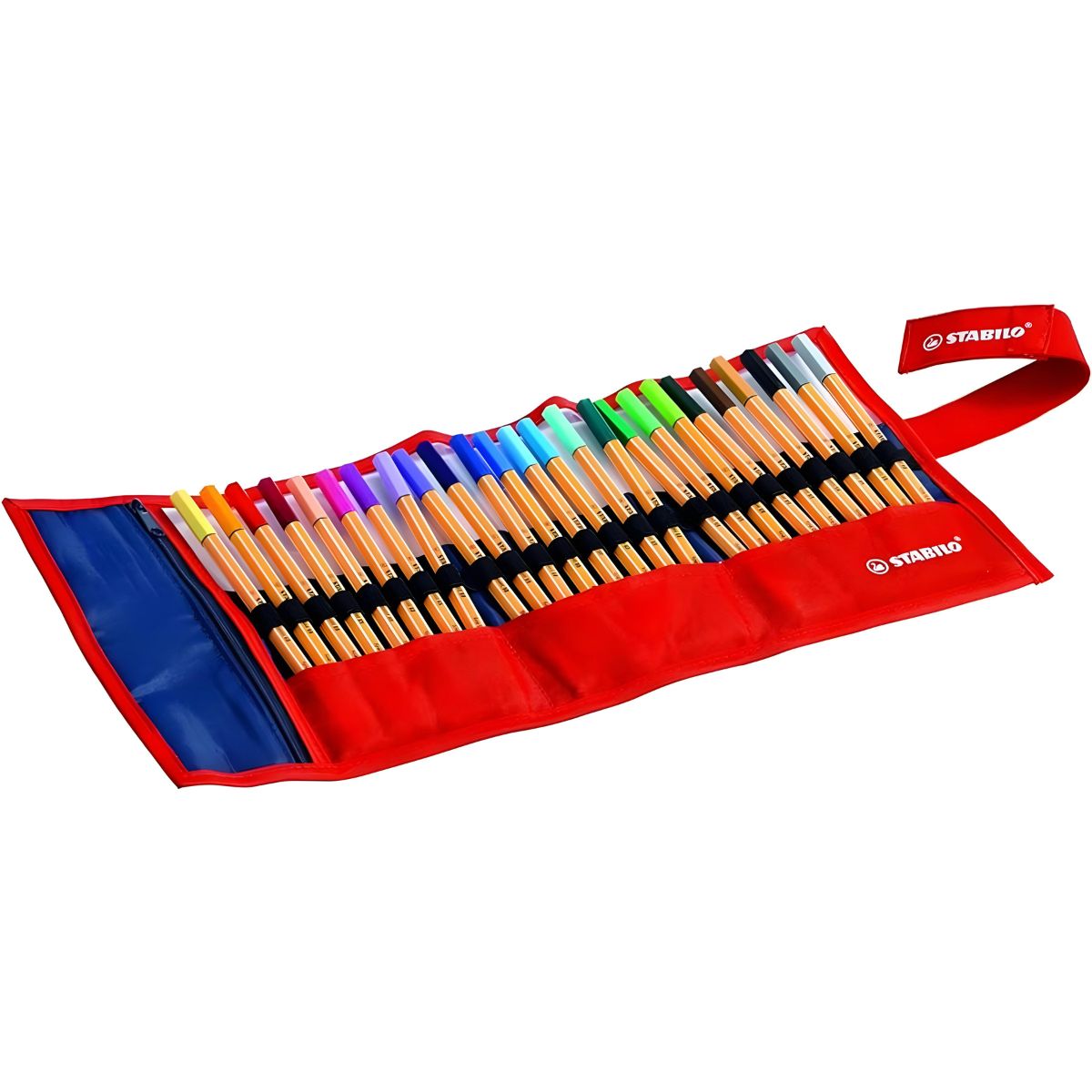 Estojo de Caneta Multiuso Point 88 Extrafina Stabilo 0.4Mm com 25 Cores - Rollerset