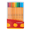 Canetas Fineliner Point 88 Color Parade 0,4mm 20 Cores para Desenho e Escrita Fina - Stabilo