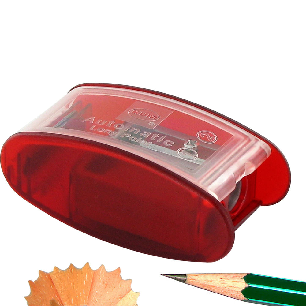 Apontador de Lápis KUM Automatic Long Point AS2 Vermelho - 1053022