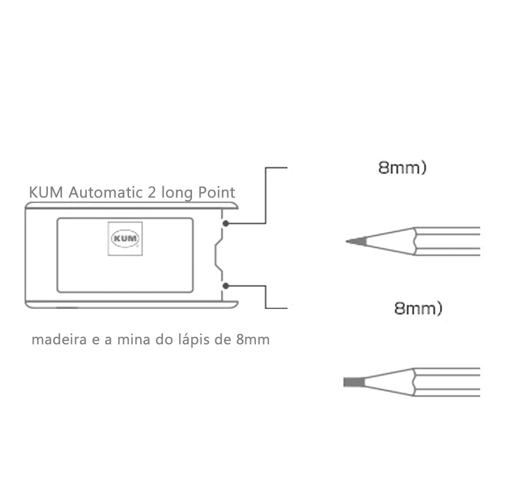 Apontador de Lápis KUM Automatic Long Point AS2 Vermelho - 1053022