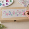 Stencil Estreito Barrado Floral com Borboletas 8x28cm para Pintura Decorativa e Artesanato Ste-139 - Litoarte