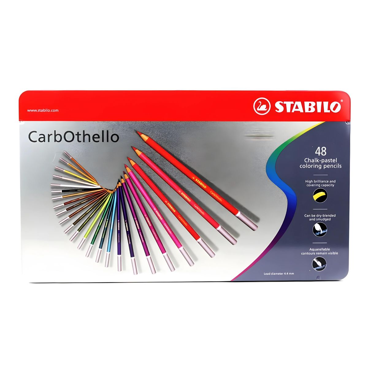 Estojo de Lápis de Cor Stabilo Carbothello com 48 Cores