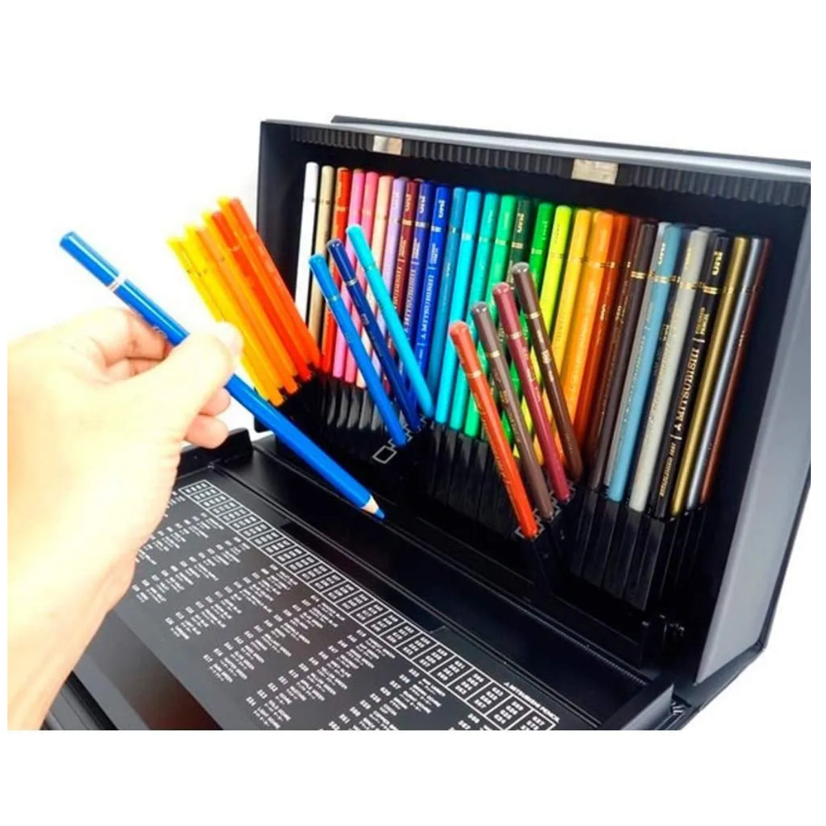 Estojo de Lapis de Cor Uniball com 100 Cores