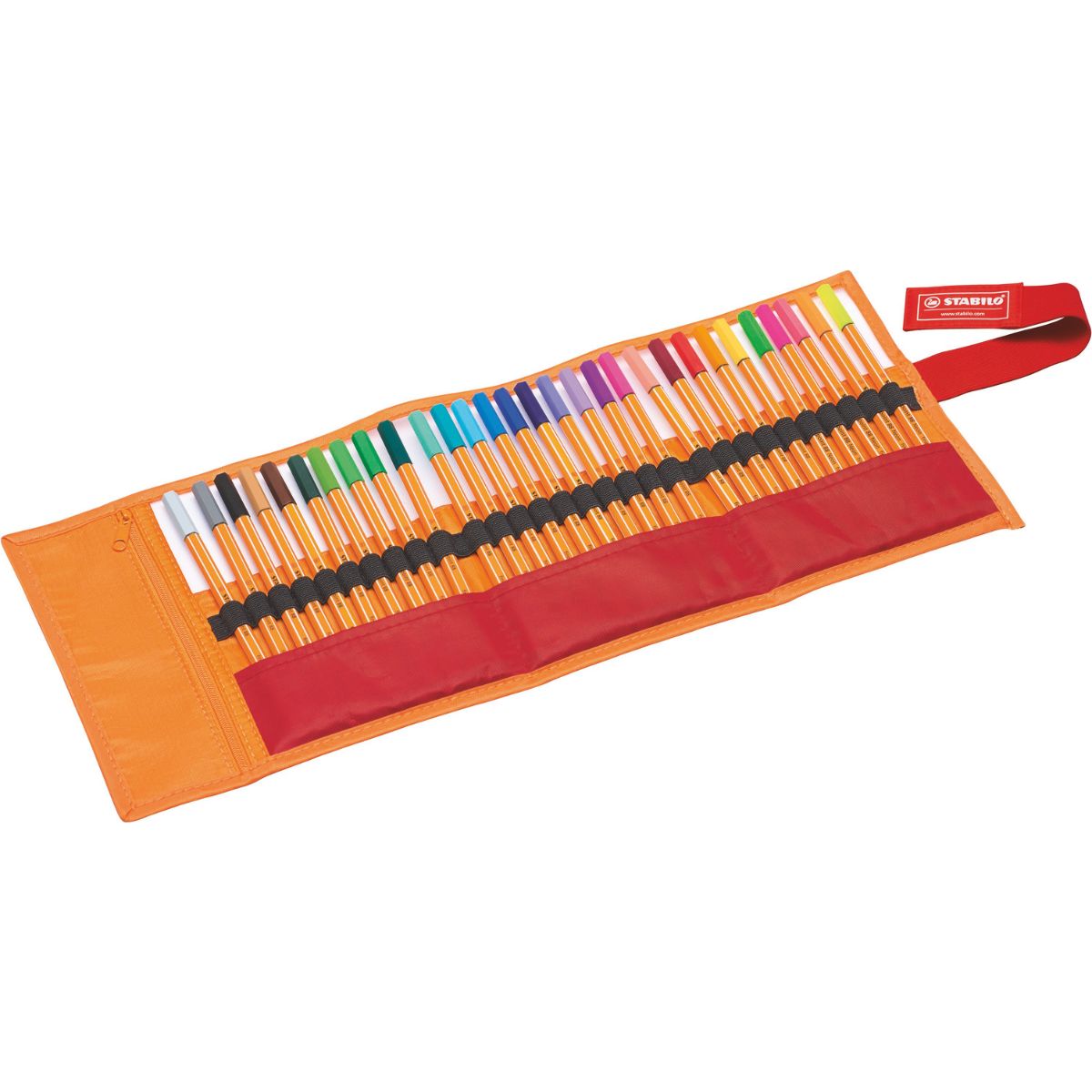 Estojo de Caneta Multiuso Point 88 Extrafina Stabilo 0.4Mm com 30 Cores - Rollerset 