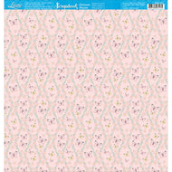 Papel para Scrapbook Estampas Basicas Borboletas e Florzinhas 30,5x30,5cm para Scrapbook e Papelaria Criativa Sbb-105 - Litoarte
