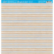 Papel para Scrapbook Estampas Basicas Listras Horizontais Azuis 30,5x30,5cm para Scrapbook e Papelaria Criativa Sbb-131 - Litoarte