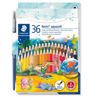 Estojo de Lápis de Cor Staedtler Aquarelável Noris 36 Cores com Pincel