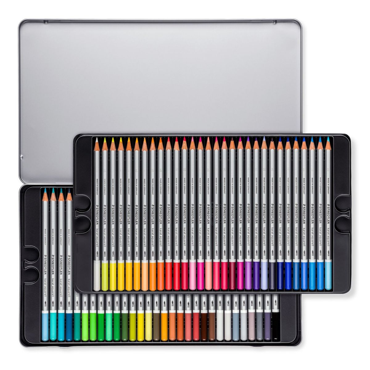 Estojo em Lata Lápis de Cor Staedtler Aquarelável 60 Cores Karat