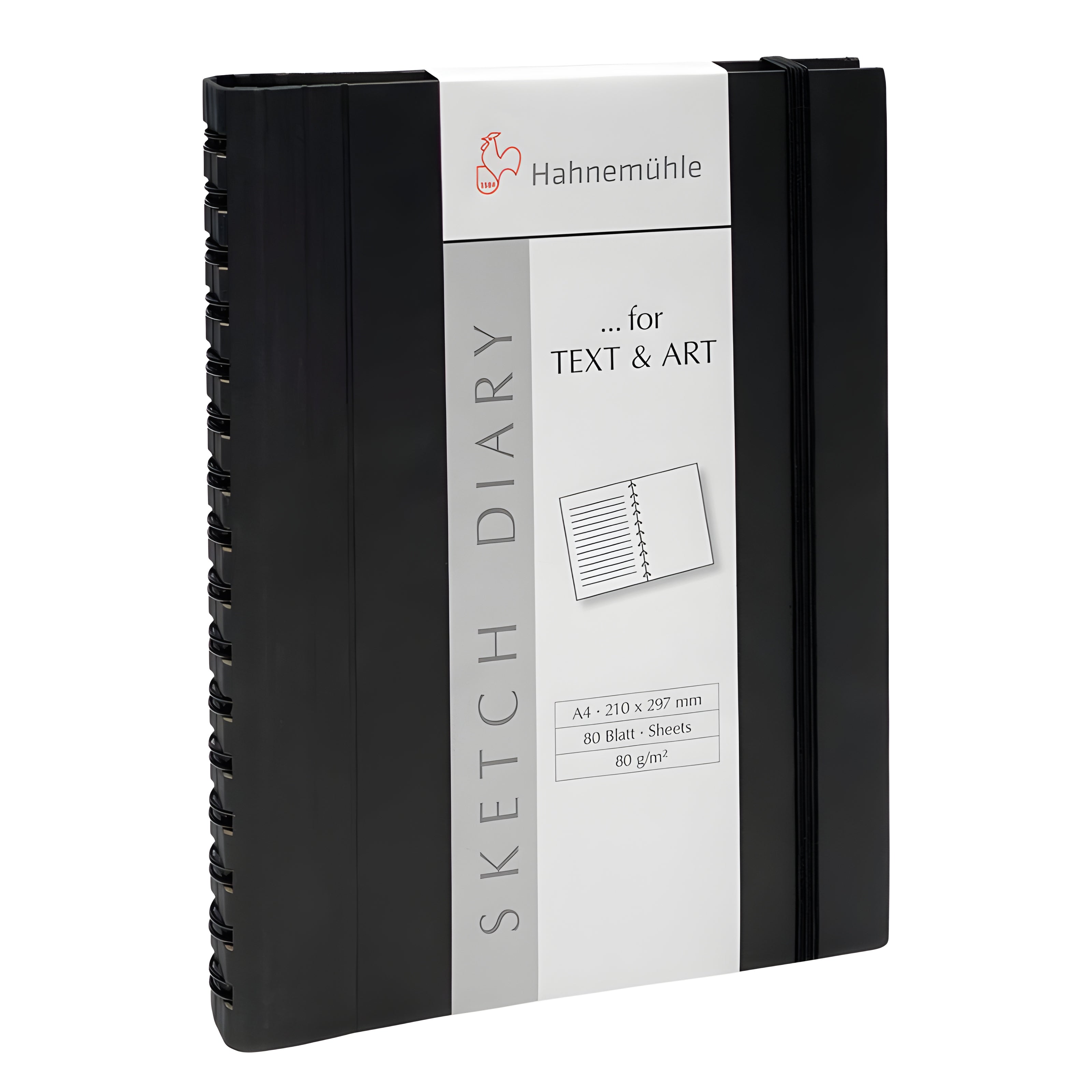 Caderno de Desenho Hahnemühle Sketch Diary com Espiral 120g/m² Com 60 Folhas