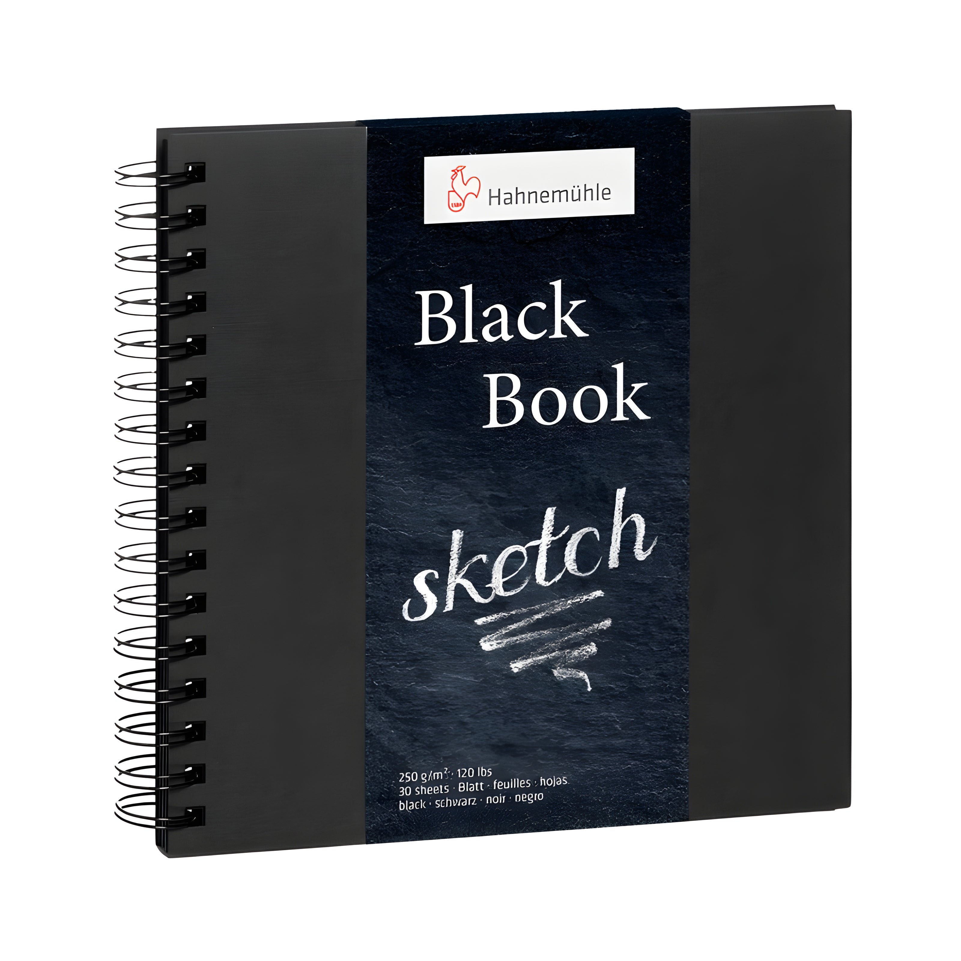 Caderno de Desenho Hahnemühle Black Book 250g/m² Com 30 Folhas