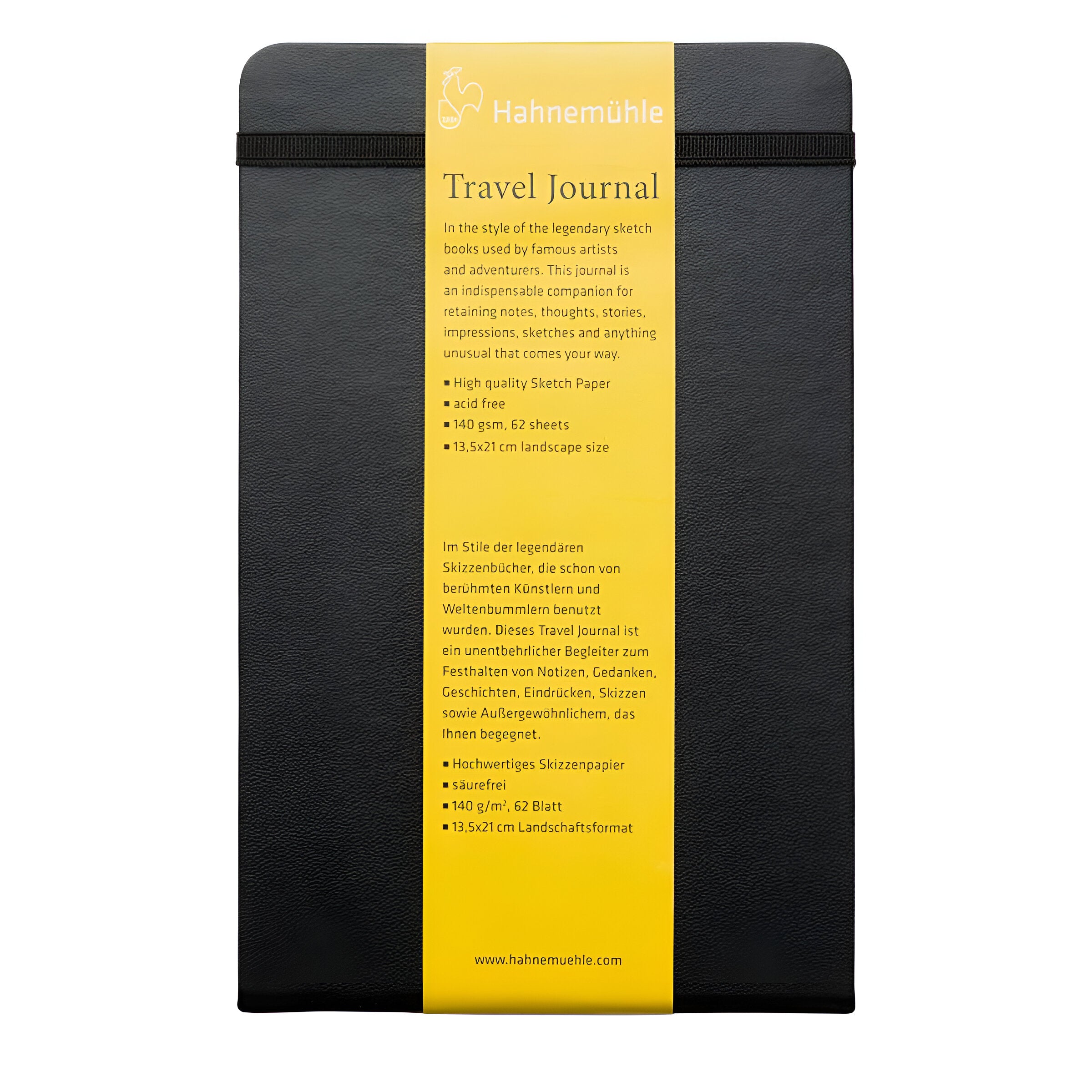 Caderno para Esboço Hahnemühle Travel Journal Paisagem 13,5x21cm 62 Folhas 140g