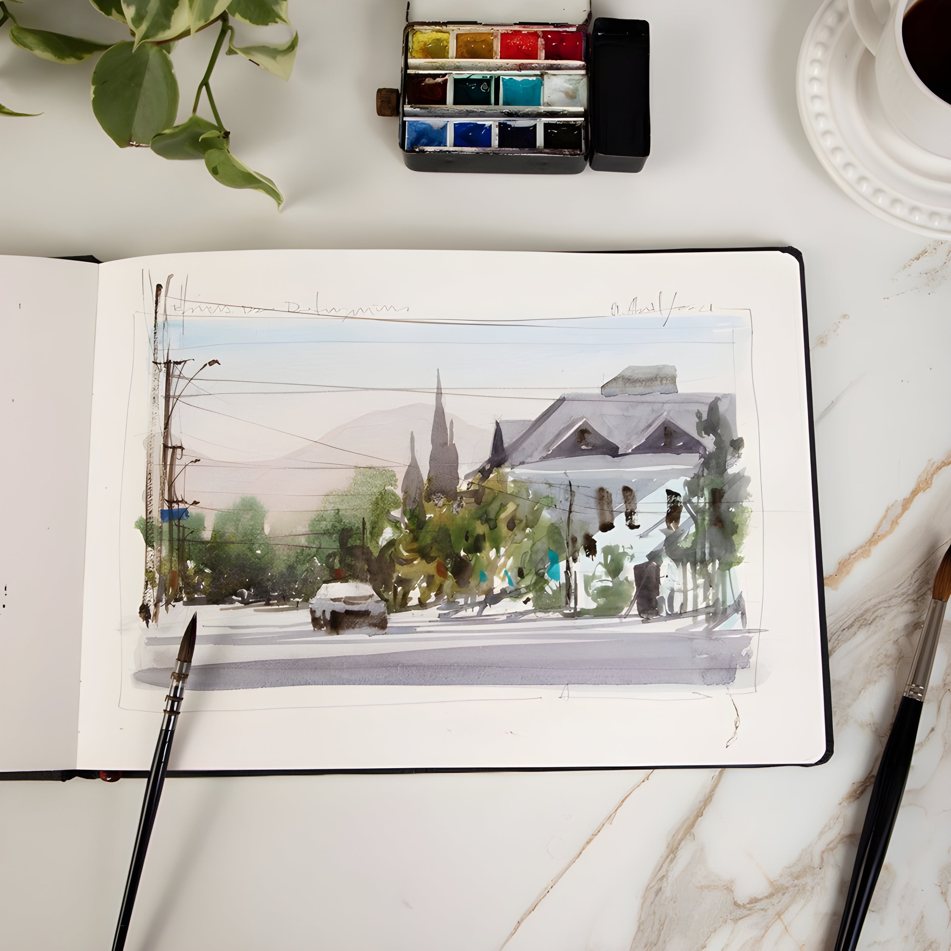 Caderno de Desenho Hahnemühle Travel Journals Retrato 13,5x21cm 62 Folhas 140g/m²
