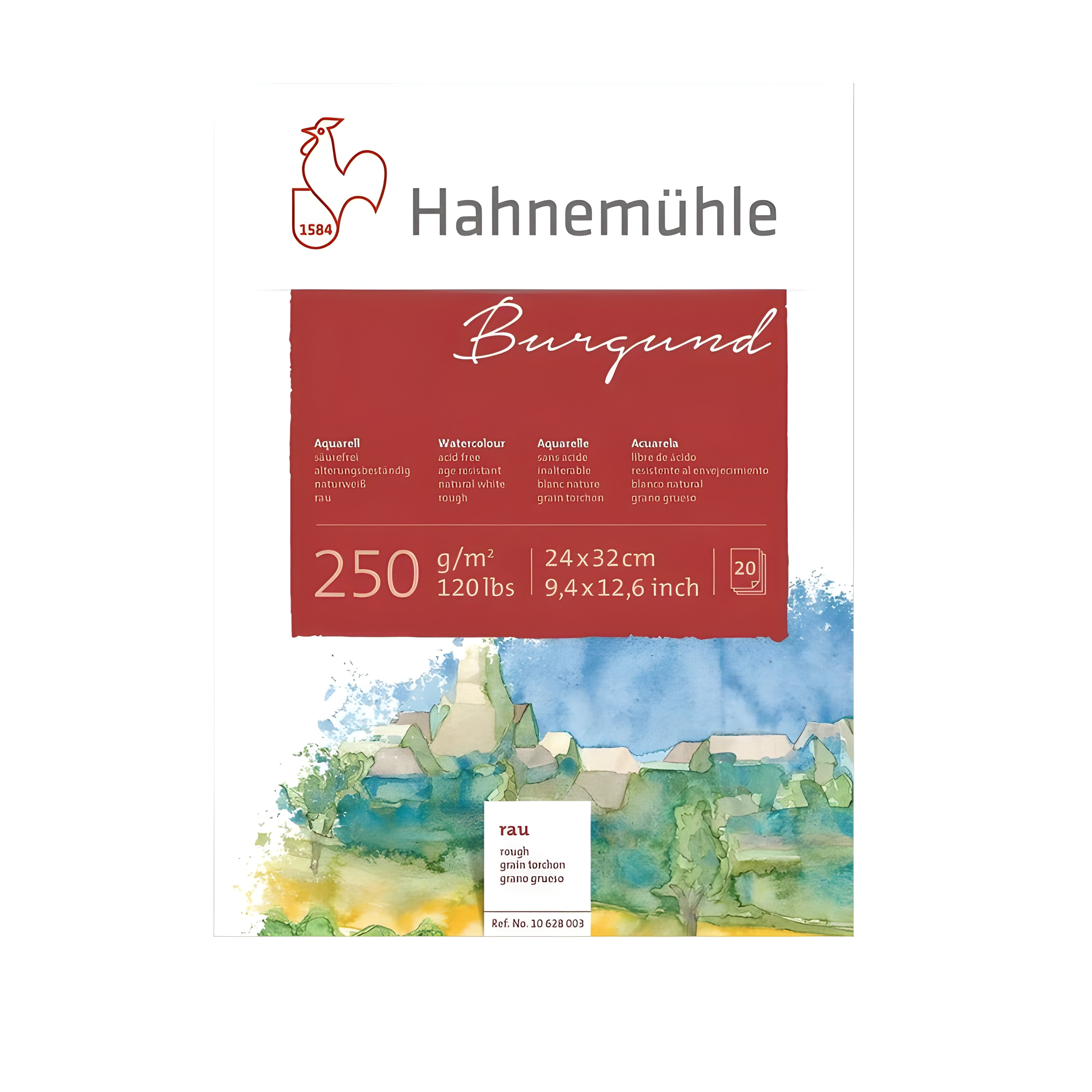 Bloco de Papel para Aquarela Hahnemühle Britannia 300g/m² Textura Fina com 12 Folhas