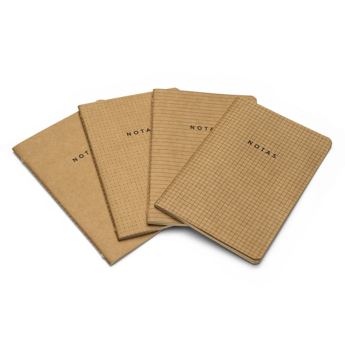 Caderno Revista Kraft Cicero Mix sem Pauta, Pautado, Quadriculado e Pontado com 4 Unidades 