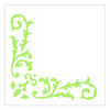 Stencil Cantoneira Arabesco Folhas 10x10cm para Pintura Decorativa e Artesanato 2327 - Opa