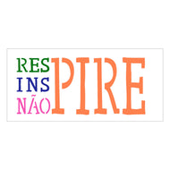 Stencil Frase Respirar 7x15cm para Pintura Decorativa e Artesanato 2326 - Opa