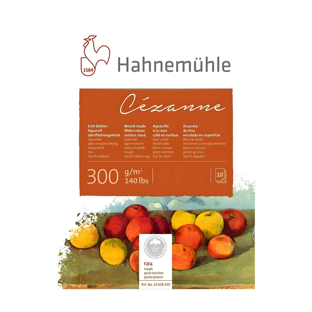 Bloco de Papel para Aquarela Hahnemühle Cézanne 300g/m² Textura Rugosa com 10 Folhas