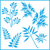 Stencil - Folhas 20x20cm para Pintura Decorativa e Artesanato Stxx-044 - Litoarte