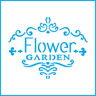 Stencil - Selo Flower Garden 10x10cm para Pintura Decorativa e Artesanato St-x-322 - Litoarte