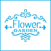 Stencil - Selo Flower Garden 10x10cm para Pintura Decorativa e Artesanato St-x-322 - Litoarte