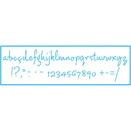 Stencil Estreito Alfabeto Minusculo Numeros 8x28cm para Pintura Decorativa e Artesanato Ste-258 - Litoarte