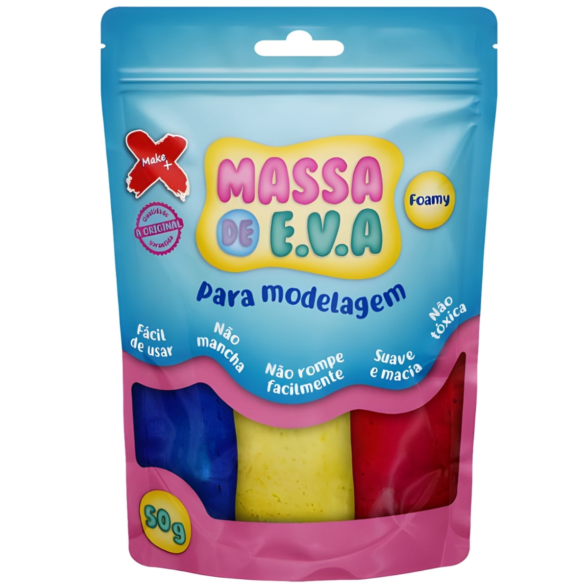 Massa Eva 50g com 5 Cores - Make+