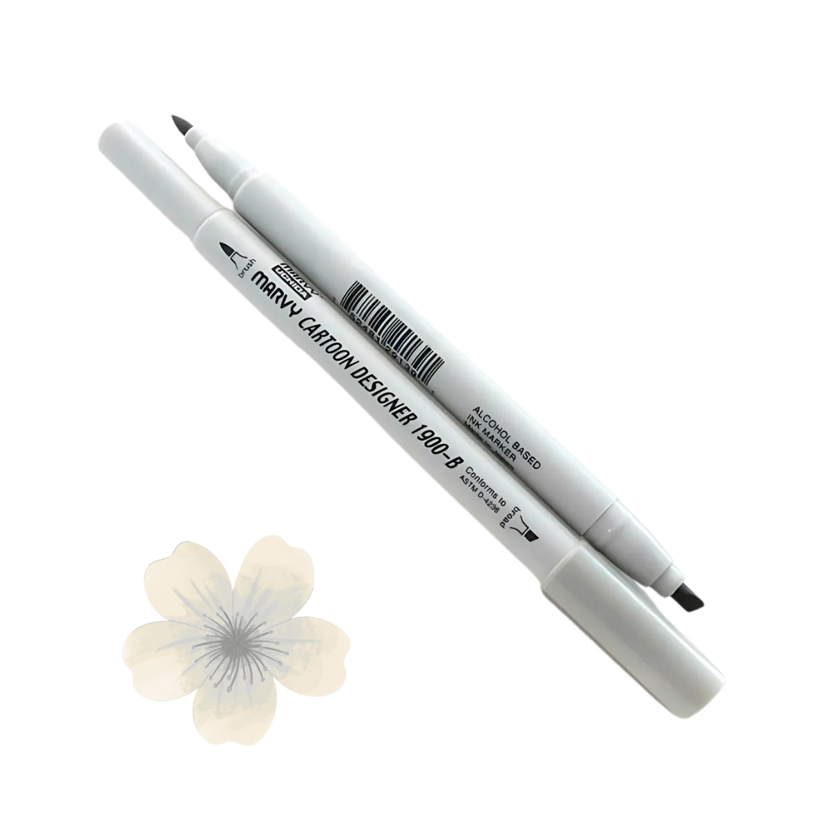 Marcador Artistico Permanente Carton Designer Cinza Azul 41 - Marvy Uchida