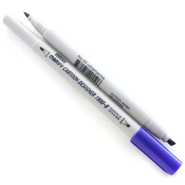 Marcador Artistico Permanente Carton Designer Azul Marinho 50 - Marvy Uchida