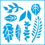 Stencil - Folhas 10x10cm para Pintura Decorativa e Artesanato St-x-203 - Litoarte