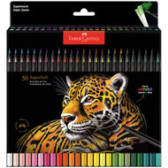 Estojo Lápis de Cor Supersoft 50 Cores Vivas - Faber-castell 210750
