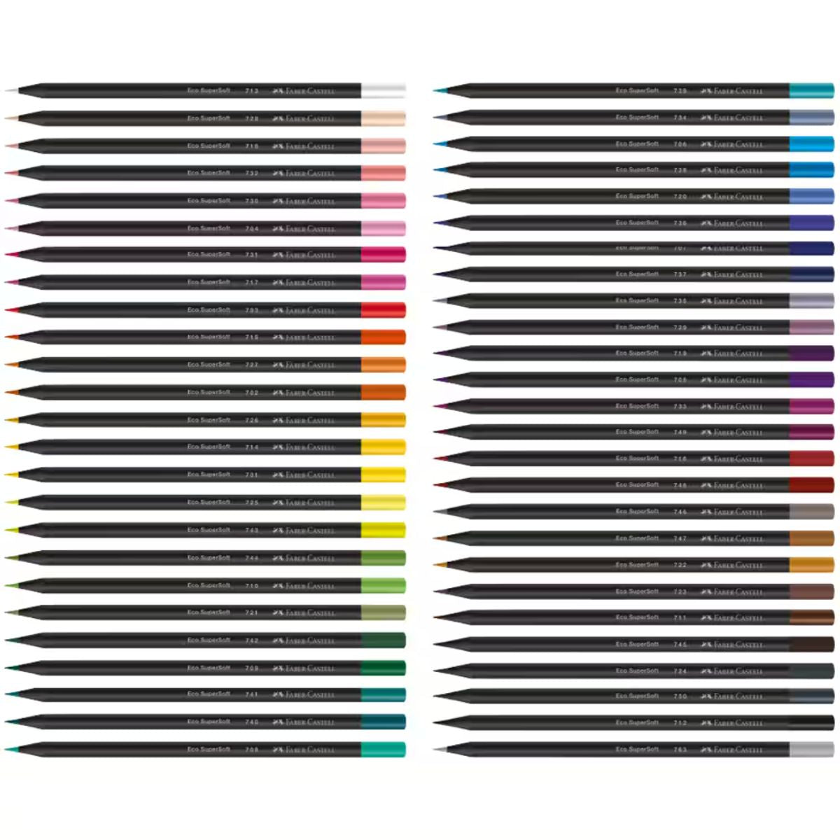 Estojo Lápis de Cor Supersoft 50 Cores Vivas - Faber-castell 210750