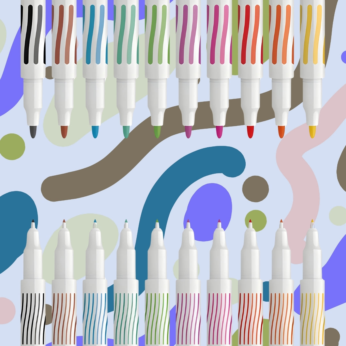 Canetinhas Ponta Dupla com 10 Cores - Faber-castell 15.0110Duo