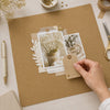 Papel para Scrapbook com Hot Stamping Xadrez Marrom Dourado para Scrapbook e Papelaria Criativa Sh30-026 - Litoarte