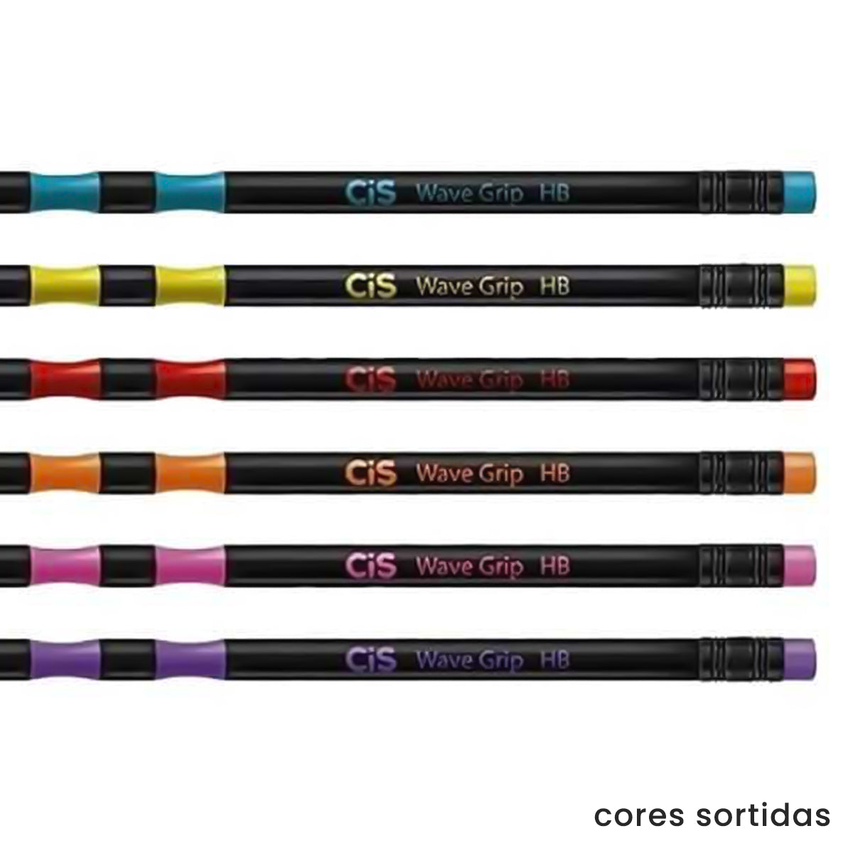 Lapis de Grafite Wave Grip Hb com Borracha - Cis