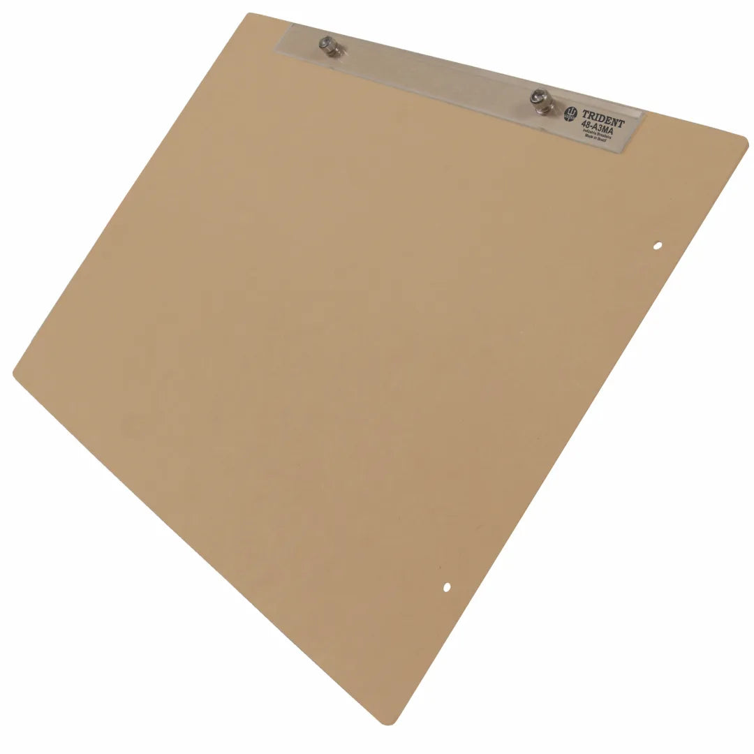 Prancheta Portátil Trident com Prendedor Acrílico Reversível Mdf Natural 45x34 Cm - Modelo 48-a3ma