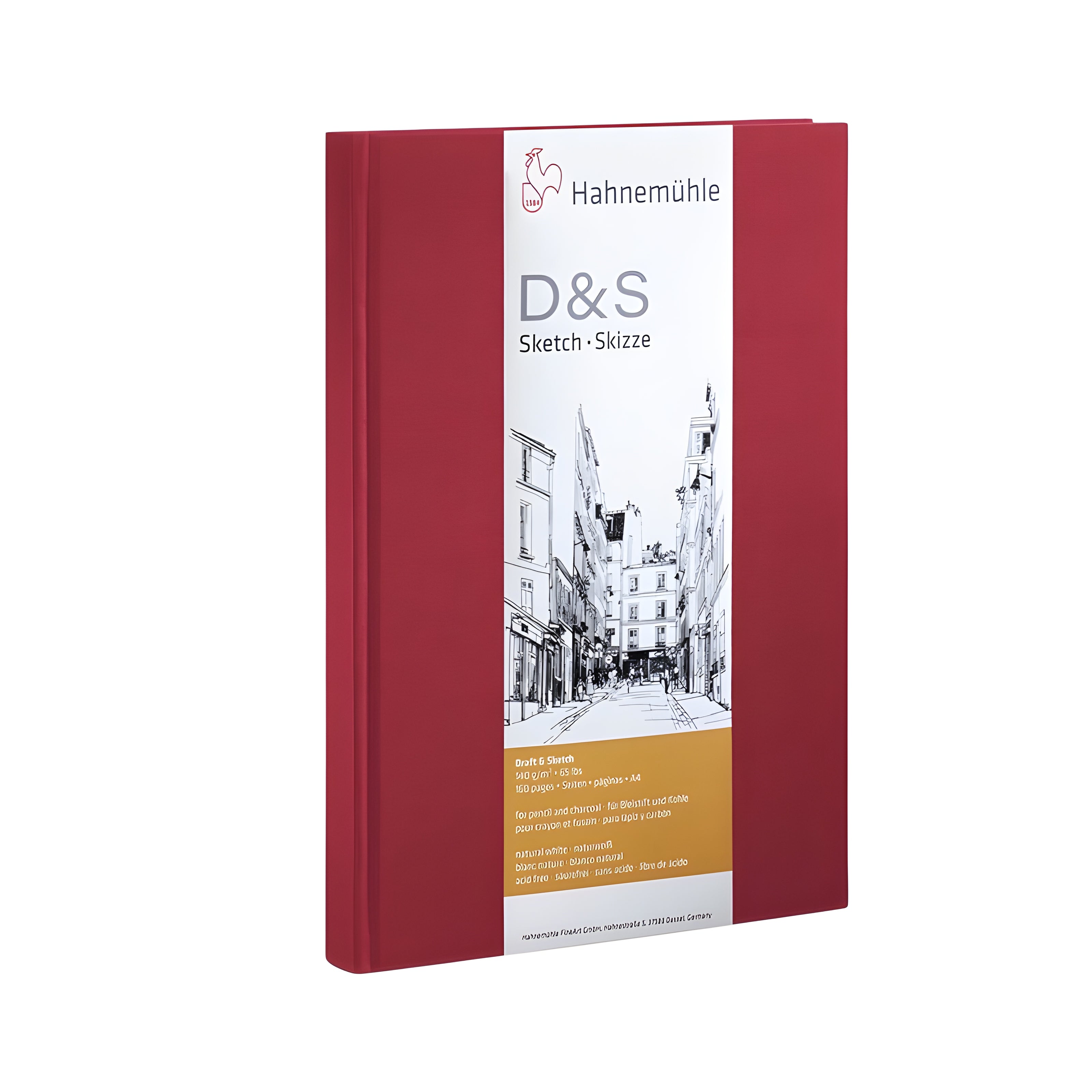 Bloco de Desenho Hahnemühle Sketch Book D&s 140g/m² Retrato Vermelho Com 80 Folhas
