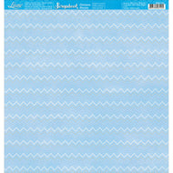 Papel para Scrapbook Estampas Basicas Chevron Azul 30,5x30,5cm para Scrapbook e Papelaria Criativa Sbb-134 - Litoarte
