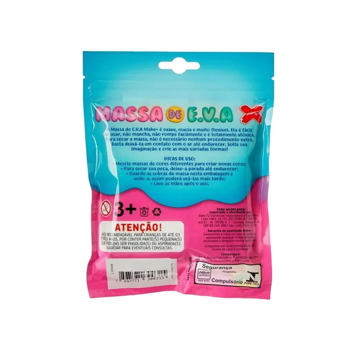 Massa Eva 50g com 3 Cores - Make+