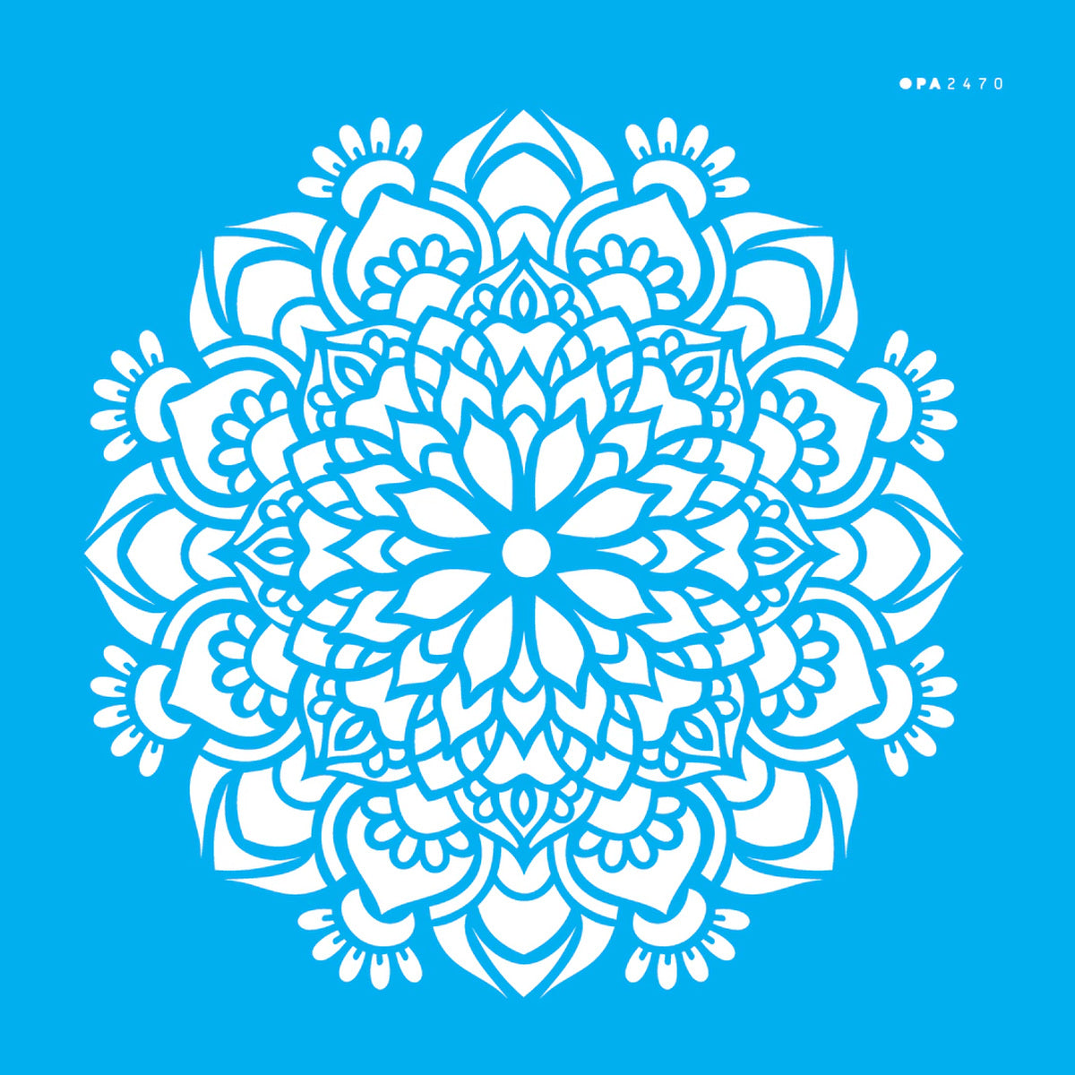 Stencil Mandala Flor Bauer 30,5x30,5cm para Pintura Decorativa e Artesanato 2470 - Opa