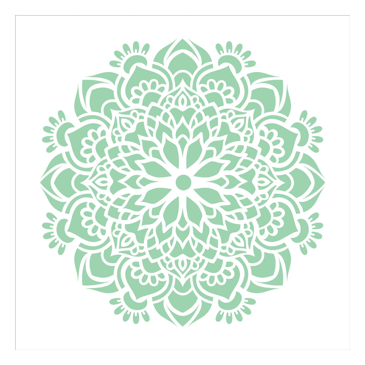 Stencil Mandala Flor Bauer 30,5x30,5cm para Pintura Decorativa e Artesanato 2470 - Opa