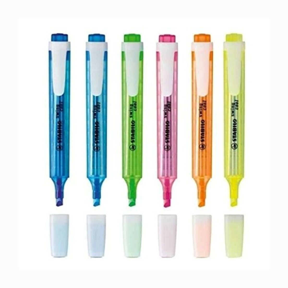 Marca-textos Swing Cool Fluorescente 1-4mm 6 Cores para Grifar e Lettering - Stabilo