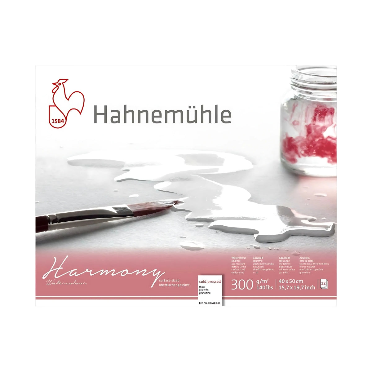 Bloco de Papel para Aquarela Hahnemühle Harmony 300g/m² Textura Fina Com 12 Folhas