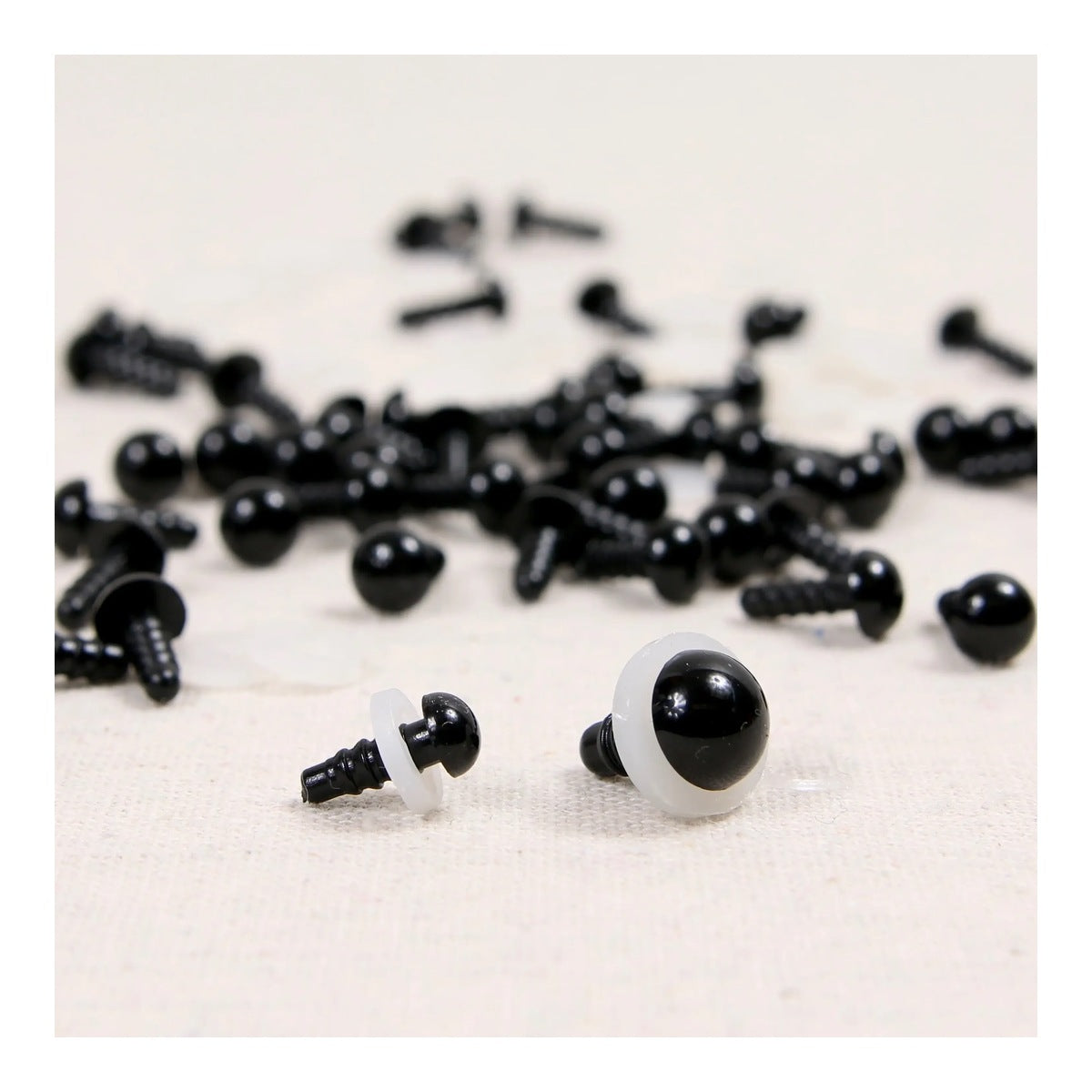 Olho Preto 8mm para Amigurumi e Bonecos Artesanais - Círculo